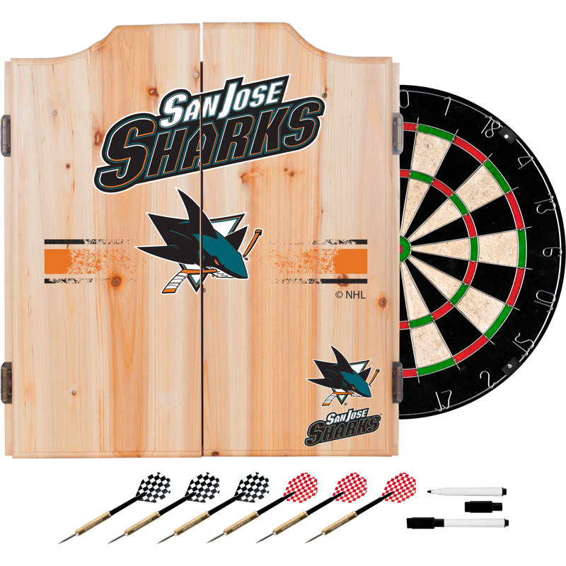 Ensemble de jeu de fléchettes NHL Logo, San Jose Sharks