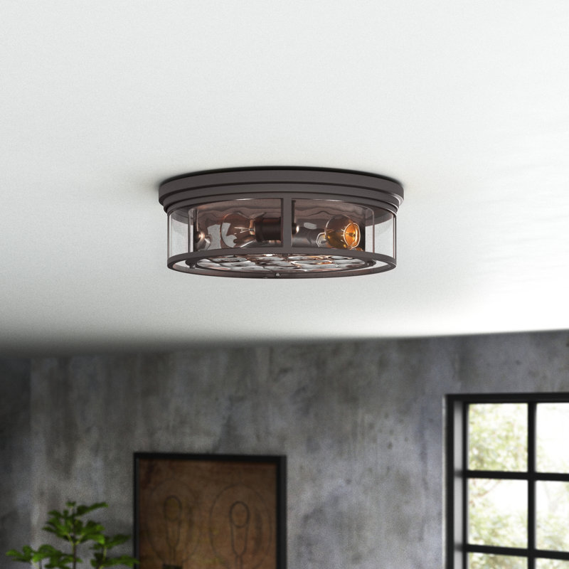 Plafonnier encastré circulaire simple 20,75 po Masuda, Bronze