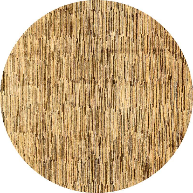 Kemareon Washable Striped Indoor Rug, Round 4'