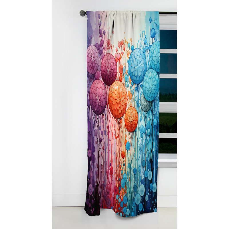 Ximena - Rideau Botanicals - Rideau occultant abstrait - 1 panneau, L 52 po x L 95 po