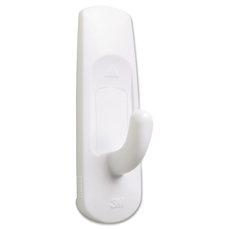 White Plastic Self-Adhesive Utility Hooks with Strips