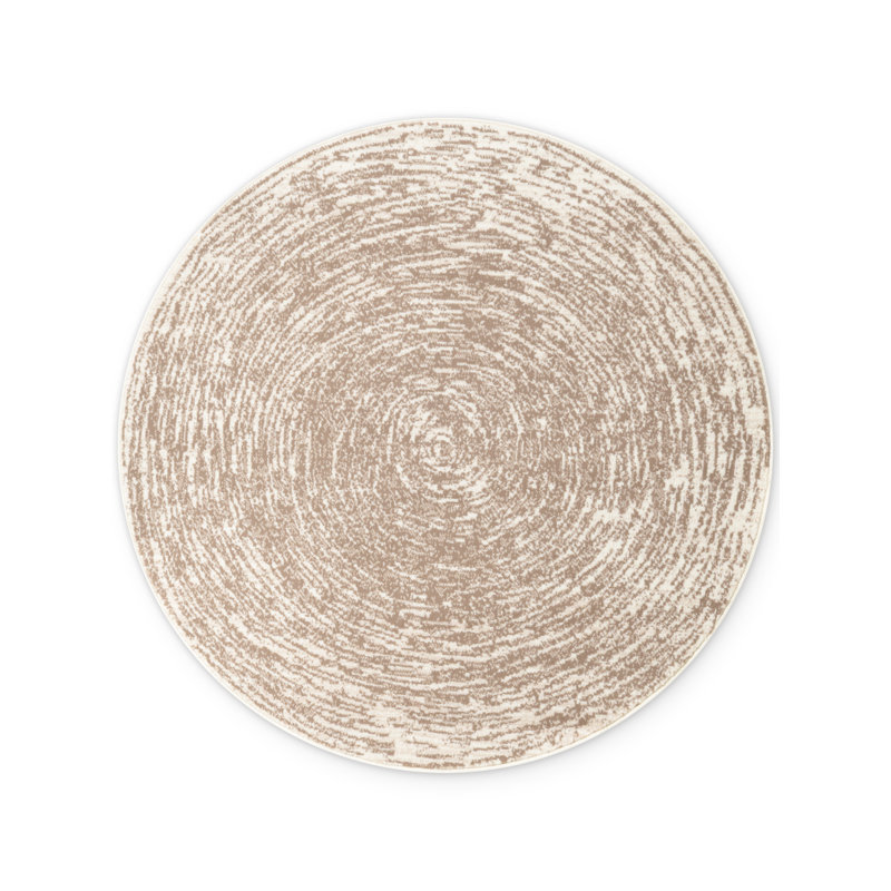 Cavallo Short Pile Rug Round by Hanse Home – Round short pile rug, abstract design, classic living room rug for living rooms, bedrooms, dining rooms, hallways