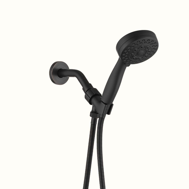 Pomme de douche à main à 5 réglages avec mode réglable, Bronze huilé