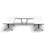 Rectangle 8 Person Flip Top 72'' L Modular Training Table and Chair Set with Casters and Modesty Panel and Cable Management