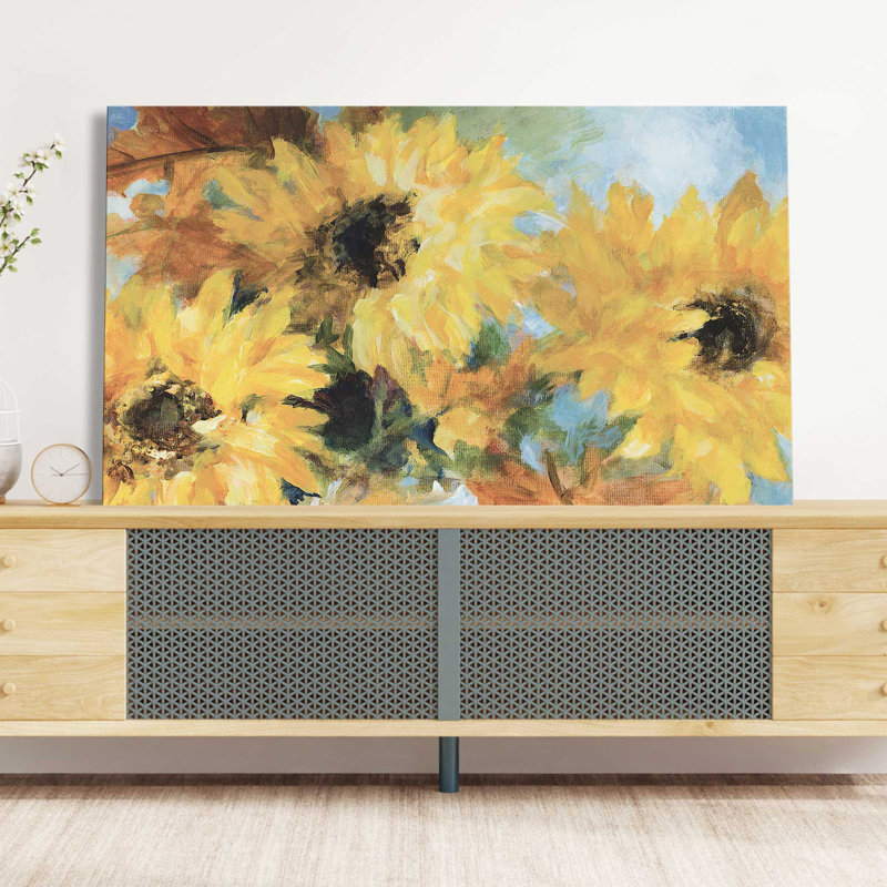 "Breezy Sunflowers (Horizontal)" par Lanie Loreth, reproduction sur toile, L 30 po x H 18 po