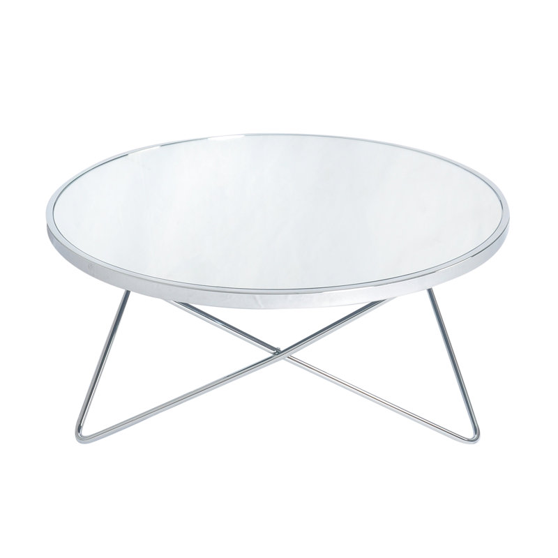 Jolene Cross Legs Coffee Table, Chrome
