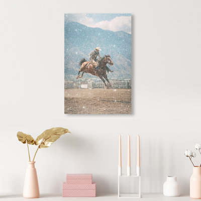 Bronc Rider Print by Oliver Gal