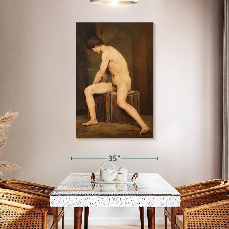 Leisha assis nu à gauche, 48" H x 32" W