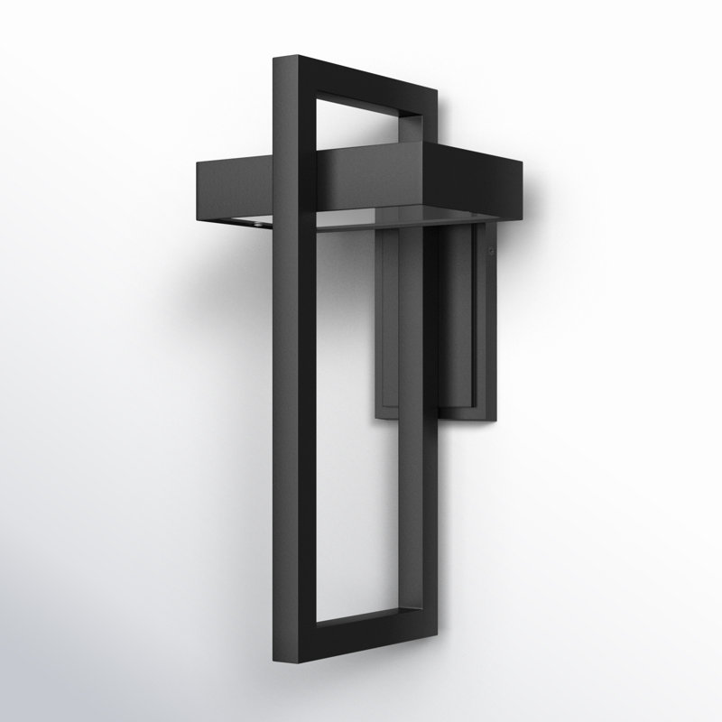 Giddens Glass LED Wall Light, Black