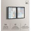 «Serene Abstract Harmony Duo Shadowbox», impression apaisante par Art Remedy, cadre noir, 36 x 54-24248281-24248280