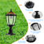 Lumières de patio rétro avec DEL à intensité variable, noir mat-122780763