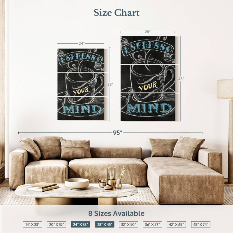 Yarlin Espresso Your Mind Color, 38" H x 24" W