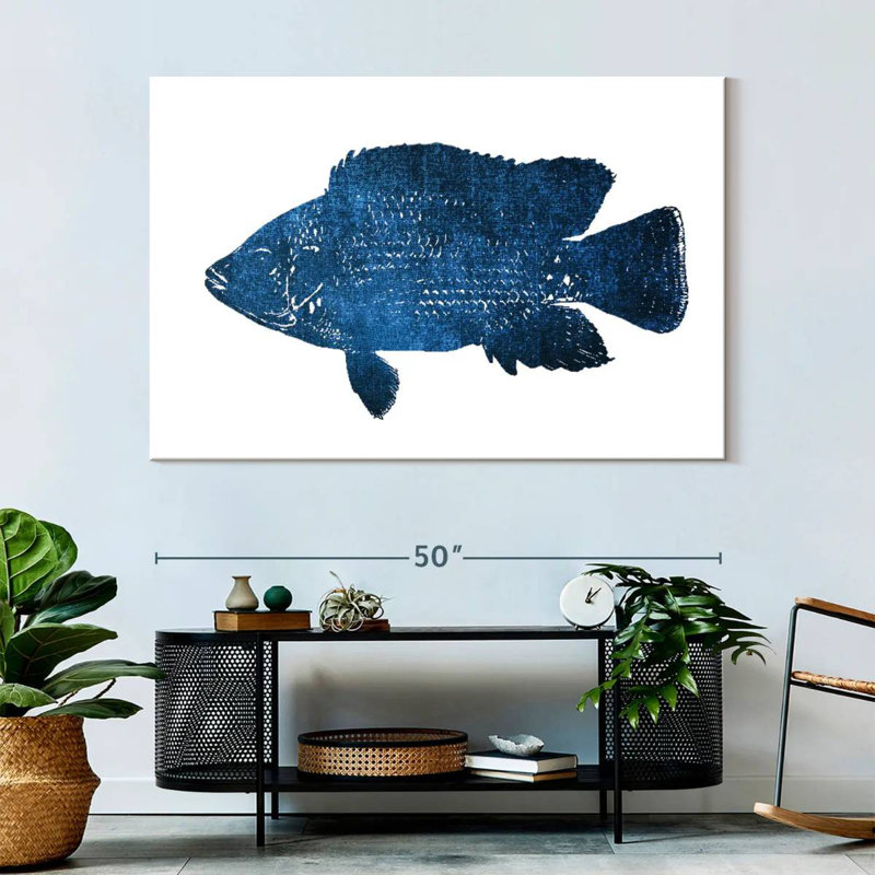 Brampt Navy Fish, 34" H x 51" W