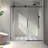 Matte Black Shower Door 6076, 70mm 304 Stainless Steel Large Pulleys, Adjustable , Nano Cleaning, Tempered Glass, Bathroom Essential 6076 Door, Design With Function, Easy Clean, Item-118630714