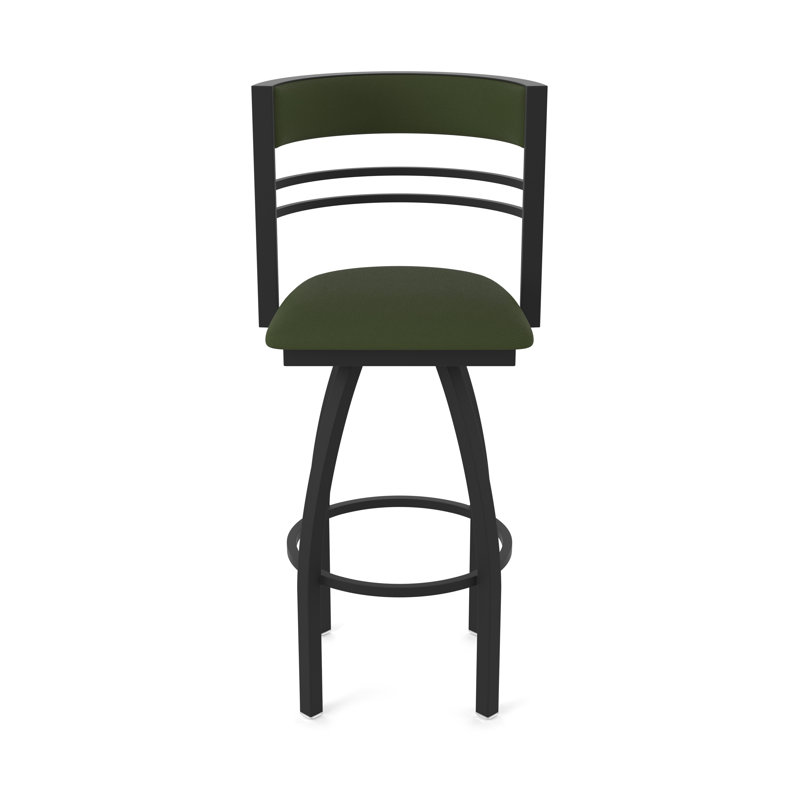 Hunter Swivel Stool, Vinyle - Pin Canter, Black Wrinkle, Tabouret de bar (siège d'une hauteur de 30 po)