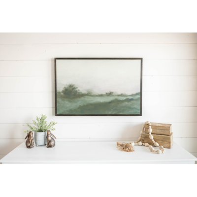 Dwell, peinture abstraite encadrée sur bois, art mural