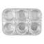 Moule jetable en aluminium Muffin, 6 sections, moule de cuisson antiadhésif et moule de service-136163271