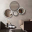 Miroir décoratif décoratif en bois de forme suspendue de 17 po x 17 po avec des miroirs de grande taille individuellement sur des murs d'art, vendus individuellement-115297282
