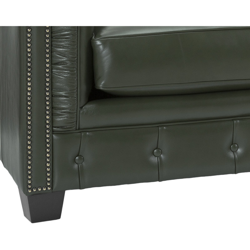 Melany 86'' Upholstered Sofa, Green