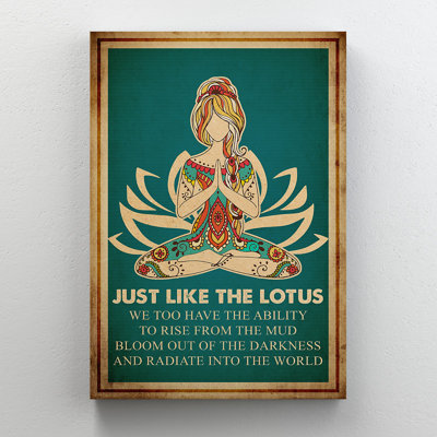 Meditating Girl - Wrapped Canvas Print