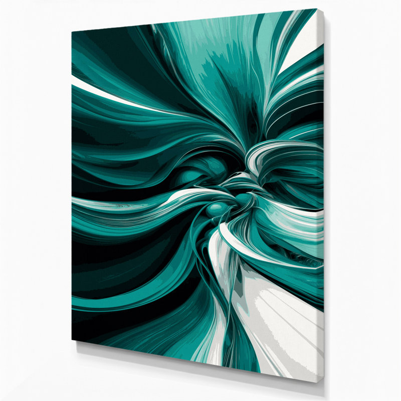 Art numérique sur toile, abstraction numérique 59, H 11 po x l 14 po