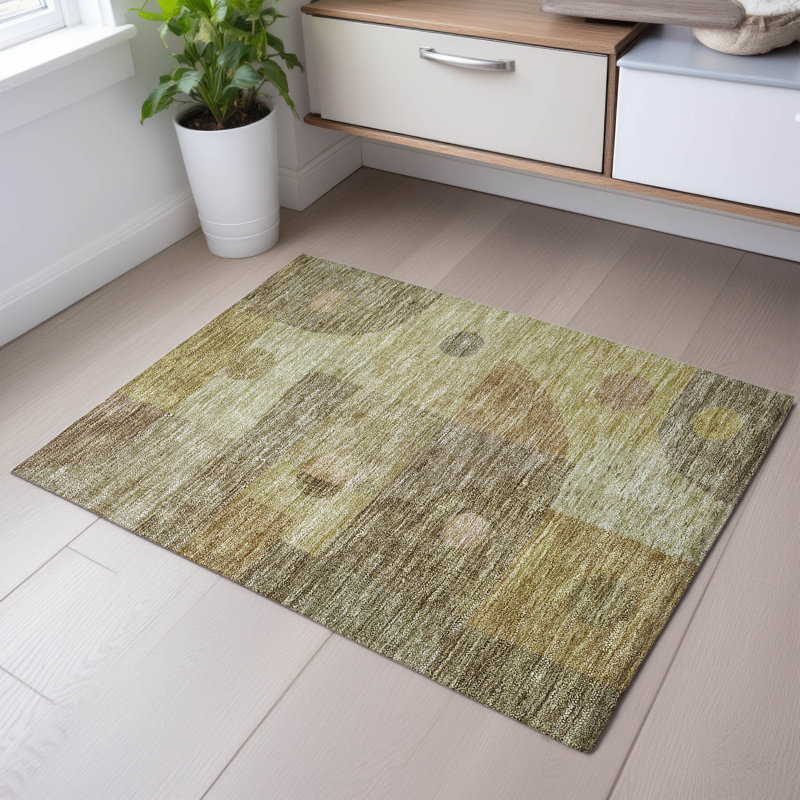 Premium Machine Washable Dilorenzo AMF1117 Geometric Rug, Rectangle 1'8" x 2'6"