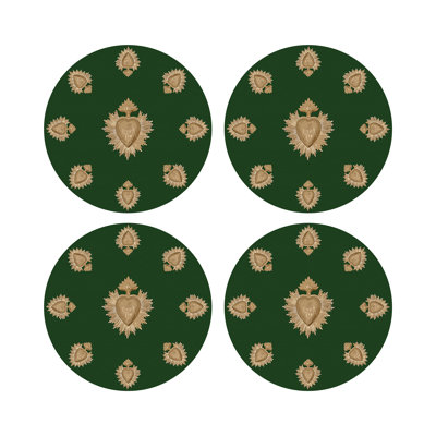 Ex vote Vegan Leather Round Pebble Placemat