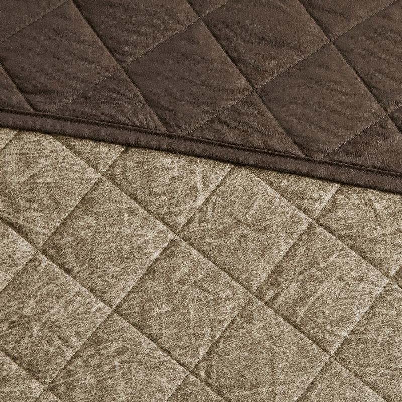 Twin Size Daybed Bedding - Brown, Faux Suede, Rustic Charm
