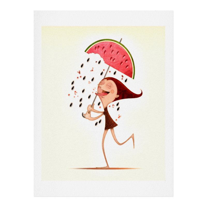 « watermelon » par jose luis guerrero-unframe, impression d’art graphique sur papier, H 20 po x l 16 po