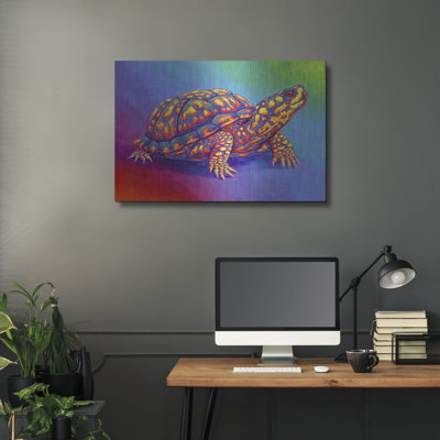 " Rainbow Eastern Box Turtle " by Rebecca Wang Art