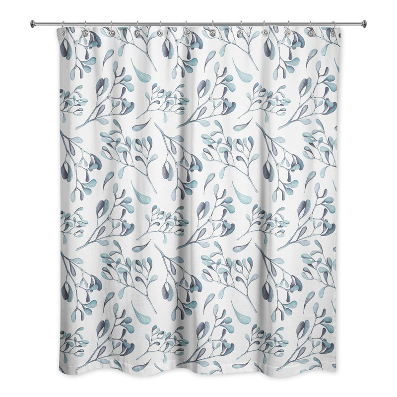 Rideau de douche simple Perine, Bleu