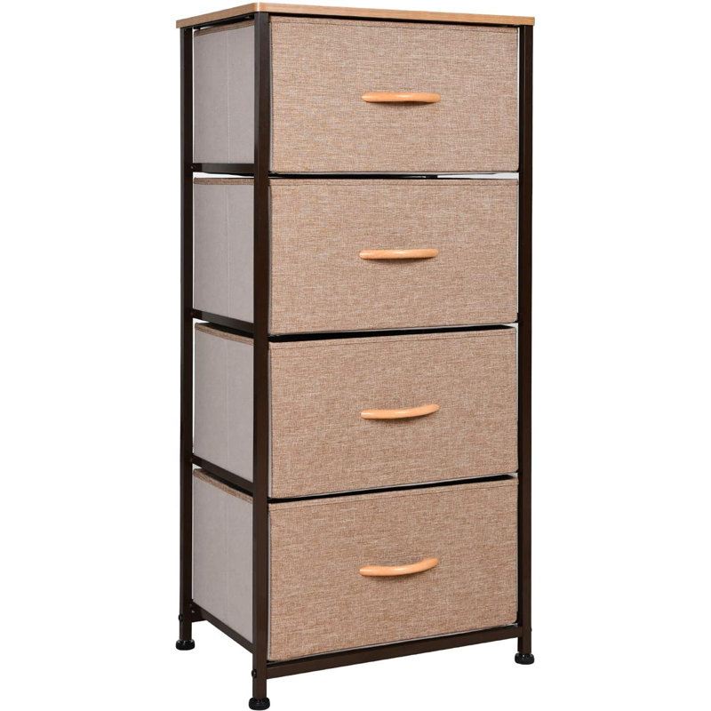 Obregon 4 Drawer Storage Drawer, Camel