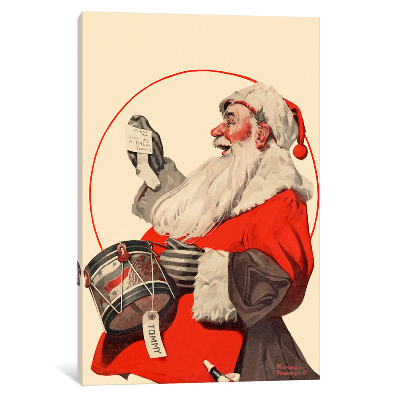 " A Drum For Tommy " by Norman Rockwell, 60" H x 40" W x 1.5" D