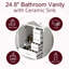 Meuble-lavabo 24,8 po avec lavabo en céramique-170354377