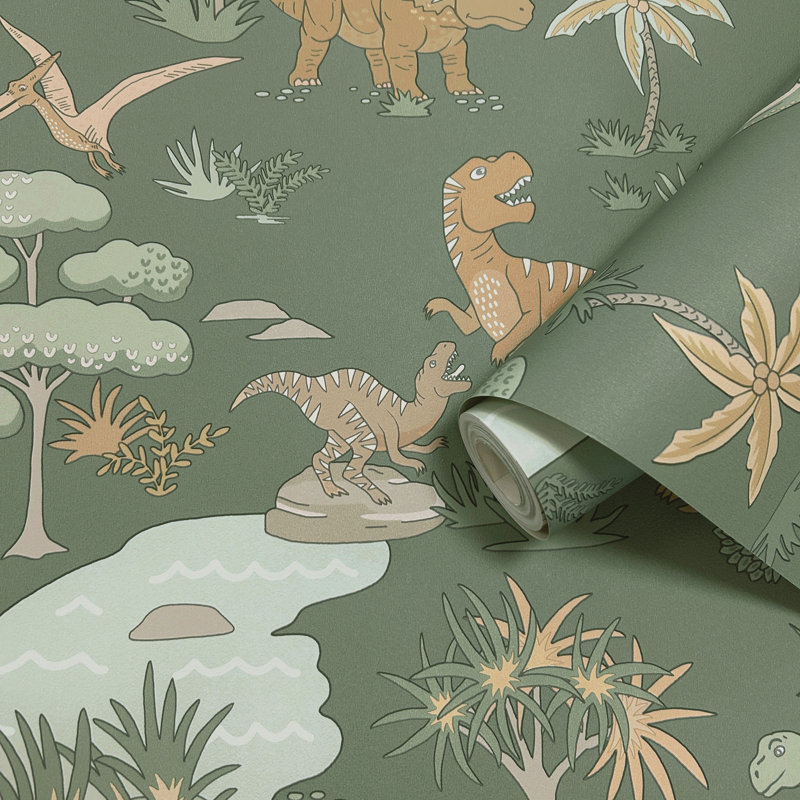 10.05m x 53cm Matte Wallpaper Roll, Green