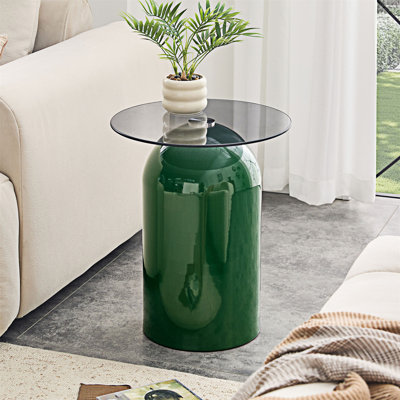 Small Coffee Table with Tempered Glass Top