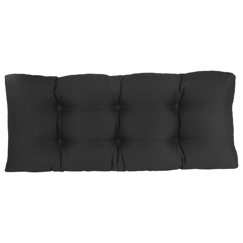 Omega Non-Slip Bench Cushion, Midnight Black, 33" W x 14" D