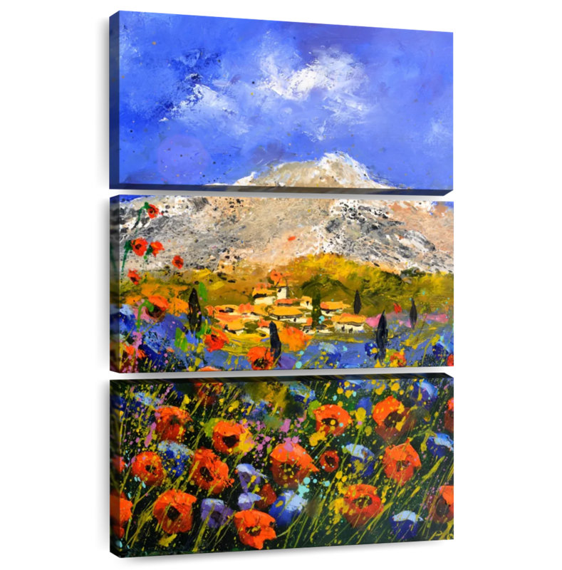 Alvord, coquelicots rouges, été, Provence, H 32 po x l 20 po