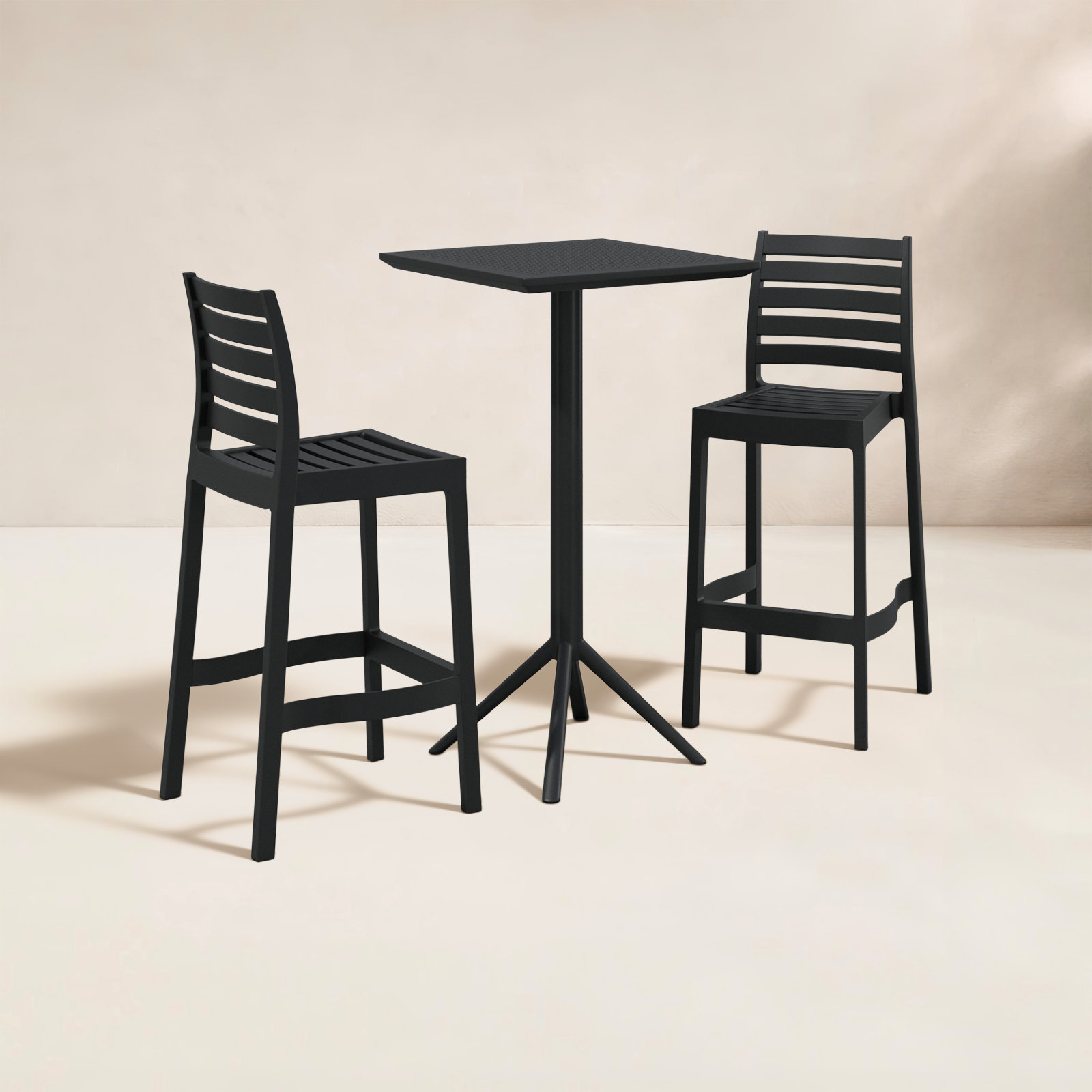 Farrah 24" Patio Dining Set, Black