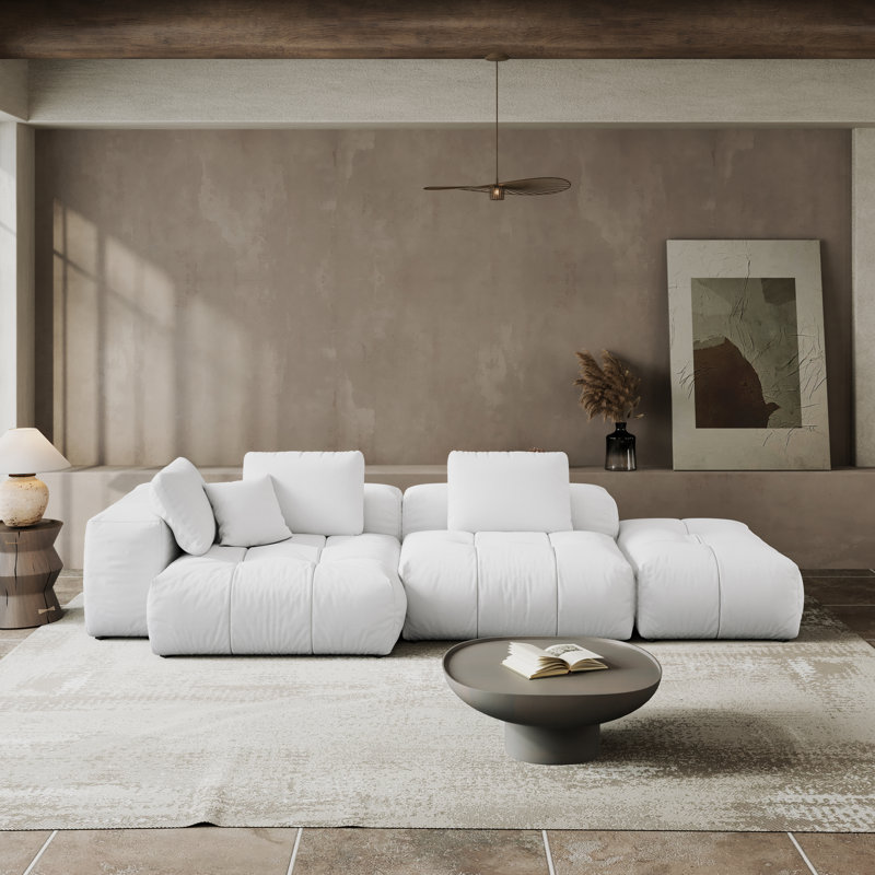 Modular Sectional Sofa Couch, Oversized Free Combination Deep Seat Sofa, Cushion Covers Removable & Washable, Fabric, Down Filled