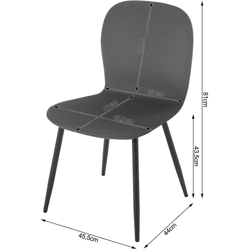 Aghaboy 43.5cm H Velvet Upholstered Side Chair, Grey