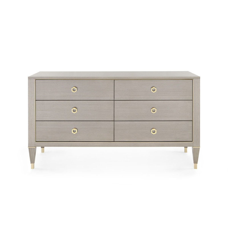 Morris 6 - Drawer Dresser, Taupe Gray