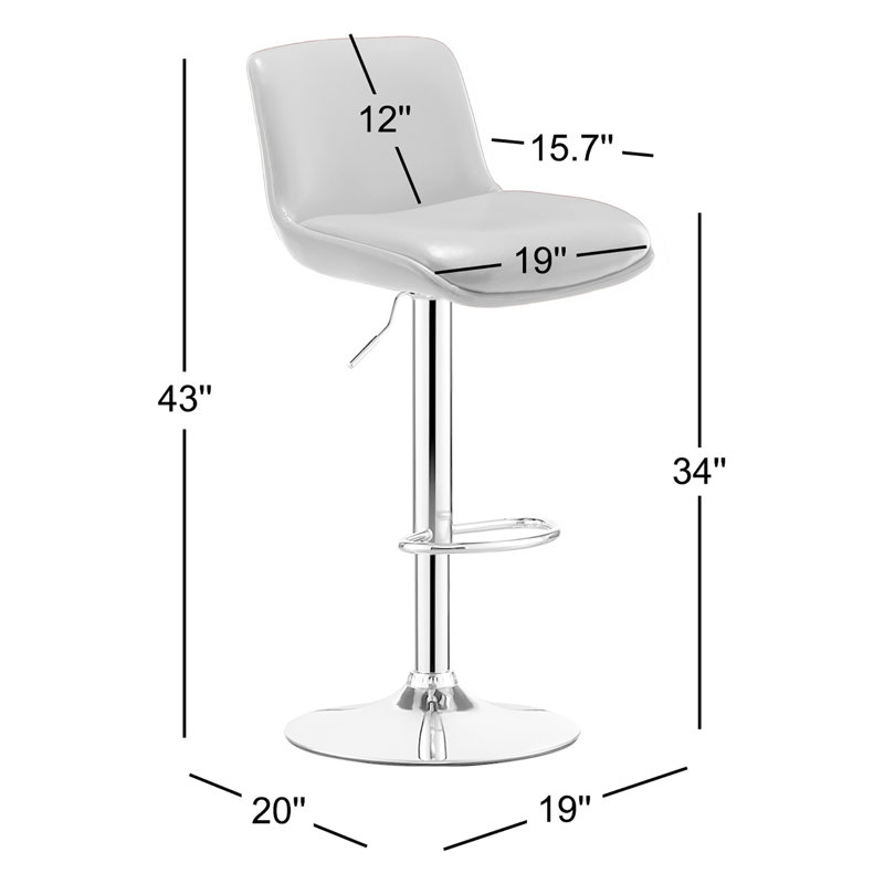 Akinori Swivel Adjustable Height Stool, Pink