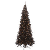 Black Fir Slim Artificial Christmas Tree