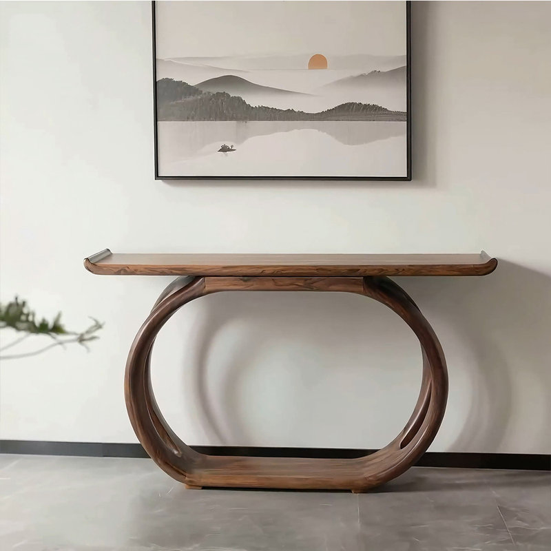New Chinese-style solid wood console table, 34.6" H x 59" W x 16.5" D