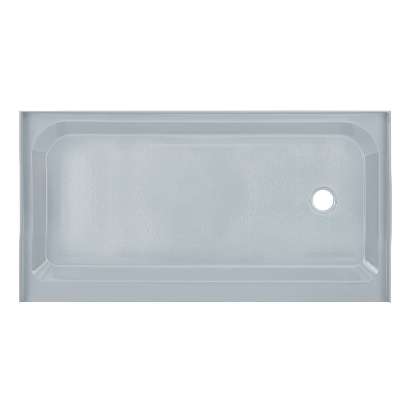 Voltaire 60" x 32" Single-Threshold, Shower Base, Right, Gray