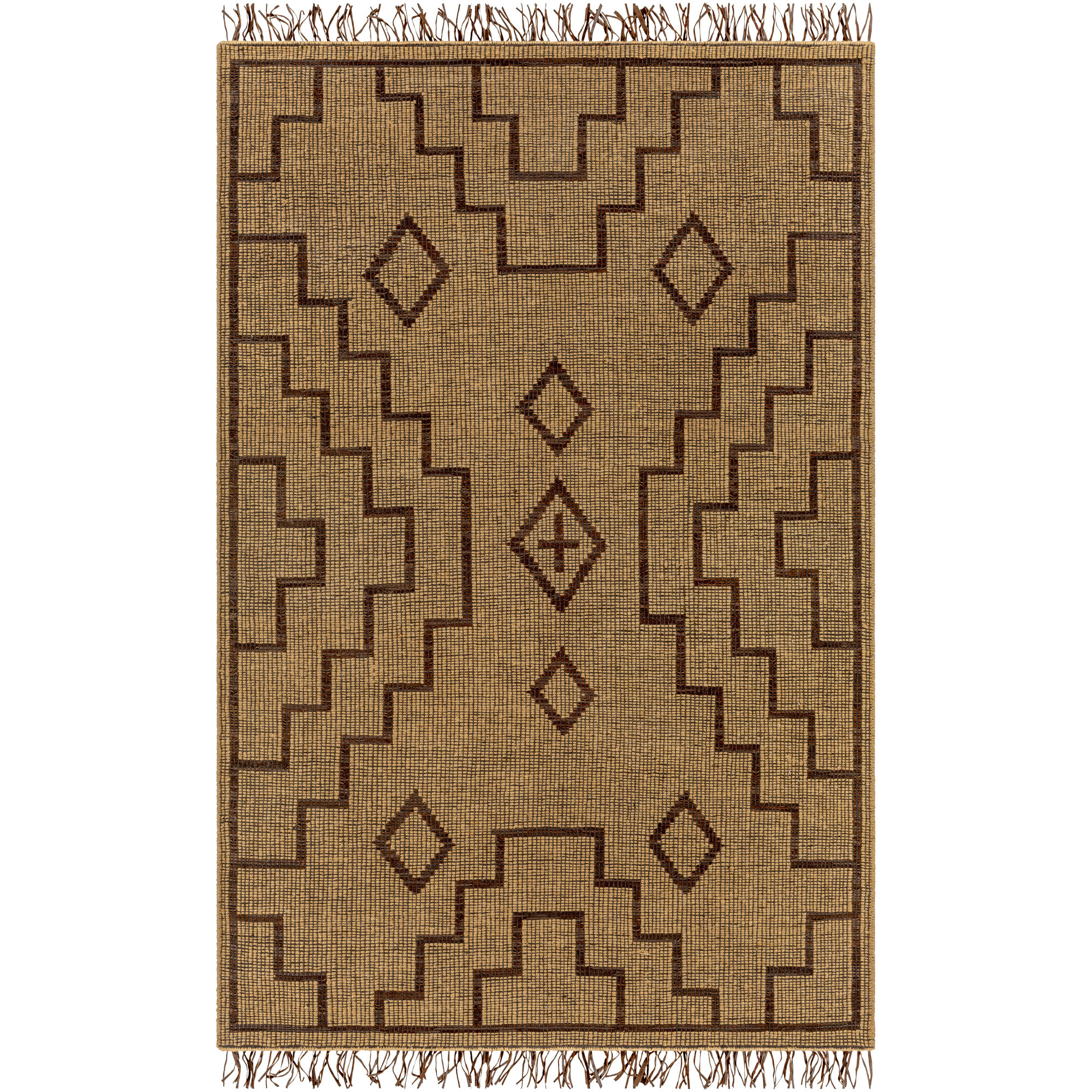 Alfi Handmade Tan Rug, Rectangle 9' x 12'