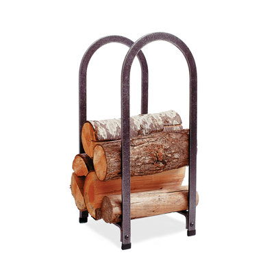 Handcrafted Vertical Arch Fireplace Log Rack