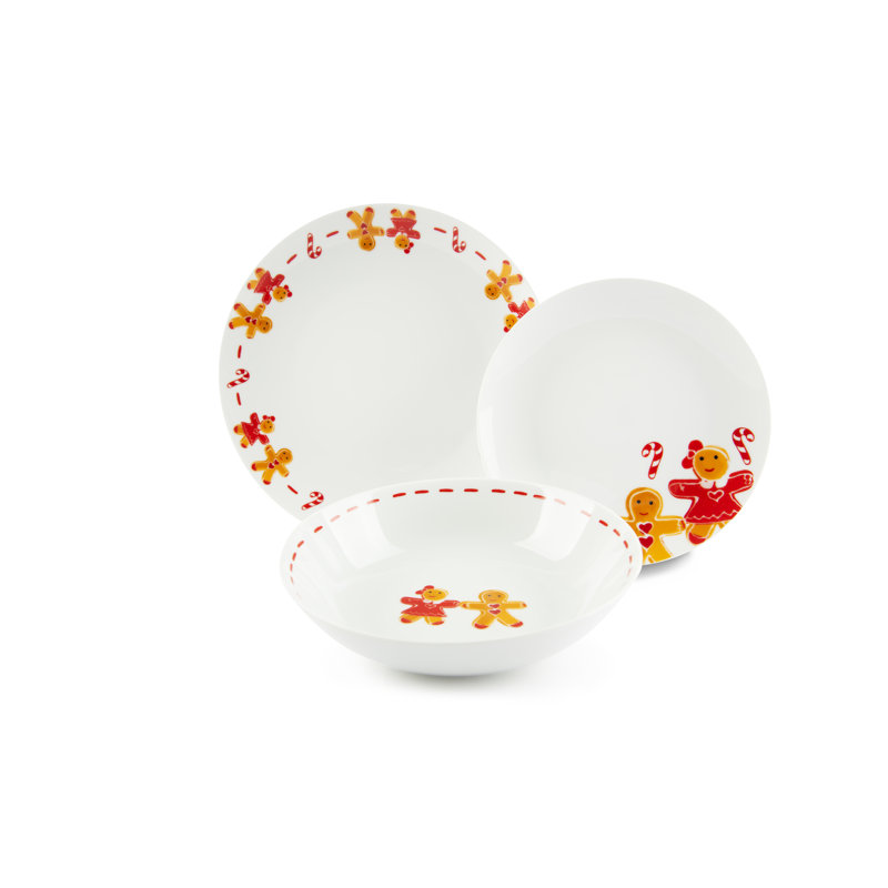 Ginger Boy&Girl Dinnerware Set 18 Piece - Service for 6