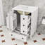Meuble-lavabo contemporain avec lavabo en céramique, support de porte double couche et charnières à fermeture en douceur-1999492194